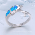 Modeschmuck Ringe Weißgold vergoldet 18 Karat Silber Sterling 925 Opal Ringe